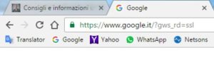 barra dei preferiti Chrome