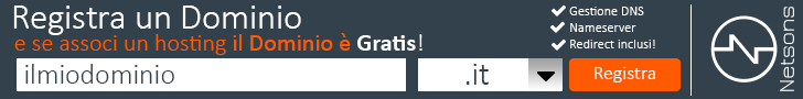 netsons registra dominio hosting gratis