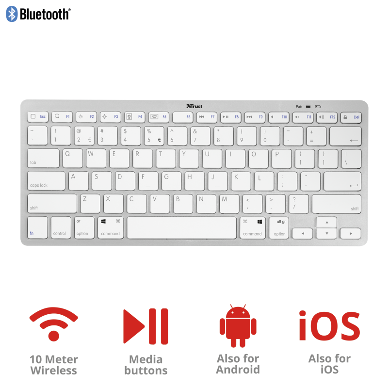 vigtig Konkurrere strukturelt Mini Bluetooth keyboard Trust for tablets - Recensioni | Review |  Anmeldelse/Erfaring